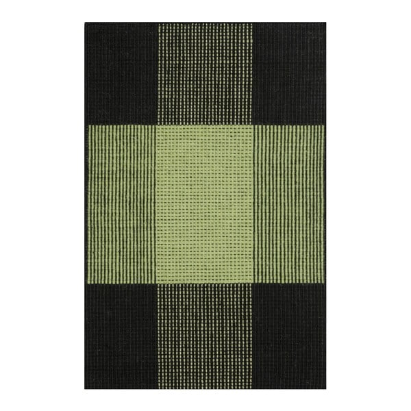 Covor de lână țesut manual  Linie Design Bologna, 140 x 200 cm, verde