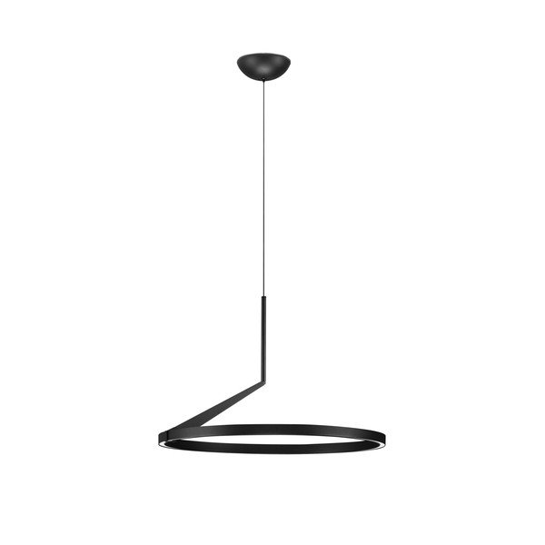 Lustră negru-mat LED cu intensitate reglabilă din aluminiu ø 60 cm Tilia – Nova Luce