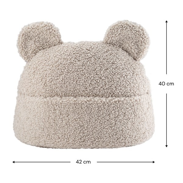 Pernă decorativă pentru copii maro deschis din țesătură bouclé Teddy Pouch – Wigiwama-image-2