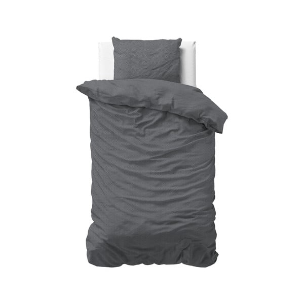 Lenjerie din flanelă pentru pat de o persoană Sleeptime Jason, 140 x 220 cm, gri