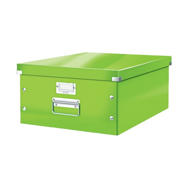 Cutie de depozitare verde din carton cu capac 37x48x20 cm Click&Store – Leitz