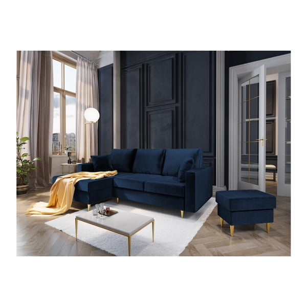 Puf Mazzini Sofas Muguet, 60 x 45 cm, albastru-image-3
