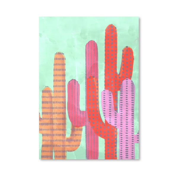 Poster Americanflat Painted Cactus Li, 30 x 42 cm