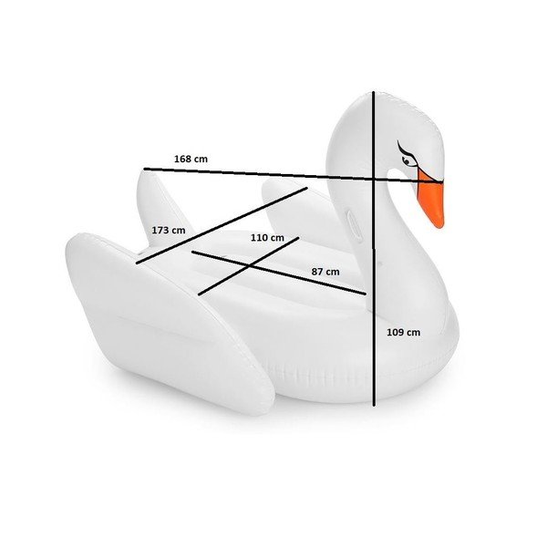 Șezlong gonflabil Gadgets House Labuť, alb-image-1
