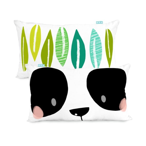 Față de pernă din bumbac cu 2 fețe Moshi Moshi Panda Garden, 50 x 30 cm-image-3
