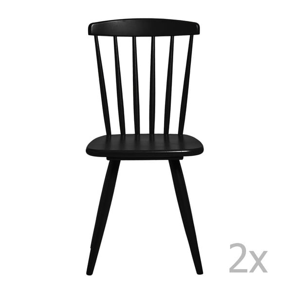 Set 2 scaune Marckeric Jade, negru