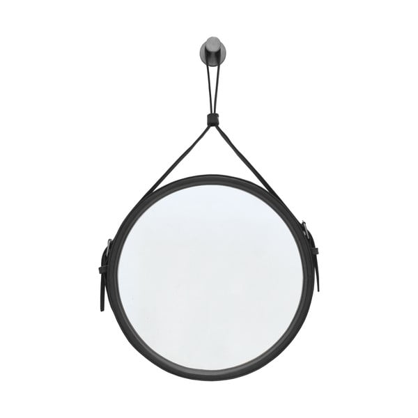 Oglindă suspendată cu ramă neagră RGE Elvis, ø 30 cm