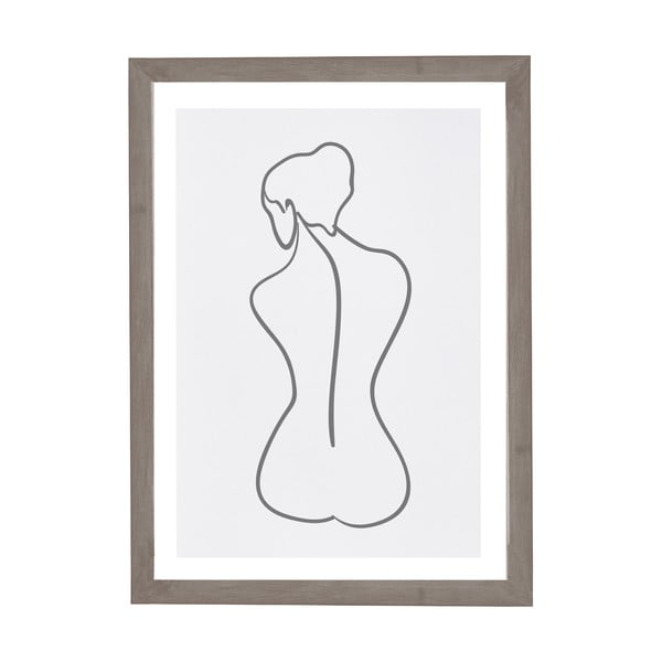 Tablou cu ramă pentru perete Surdic Woman Lines, 30 x 40 cm