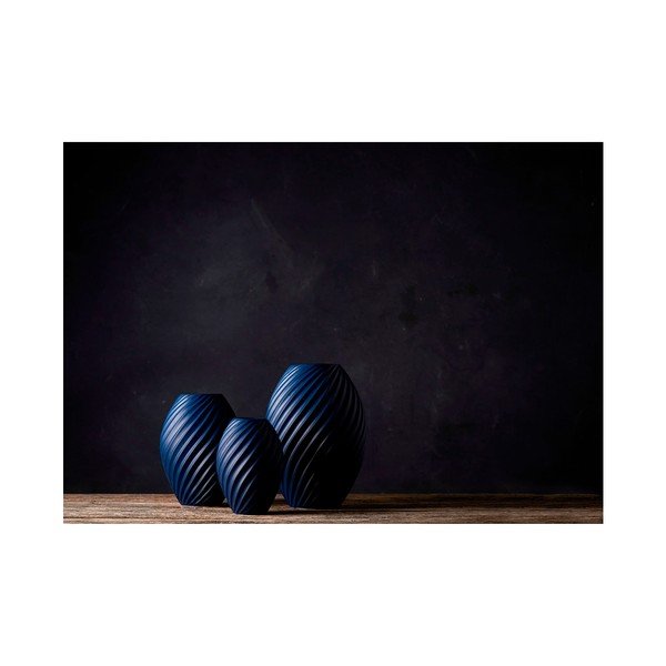 Vază din porțelan Morsø River, înălțime 26 cm, albastru-image-1