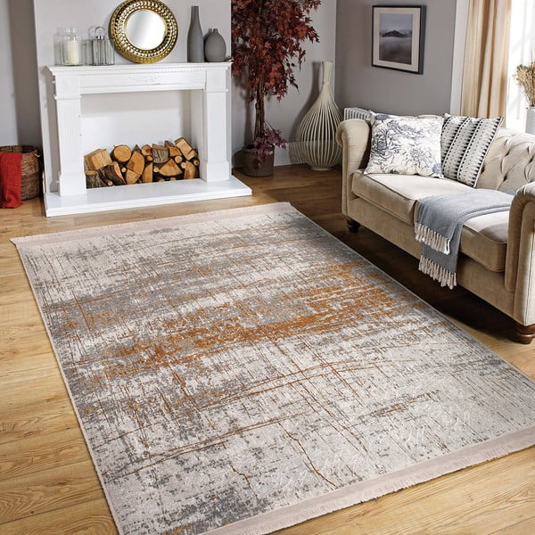 Covor bej de tip traversă 80x200 cm – Mila Home-image-1