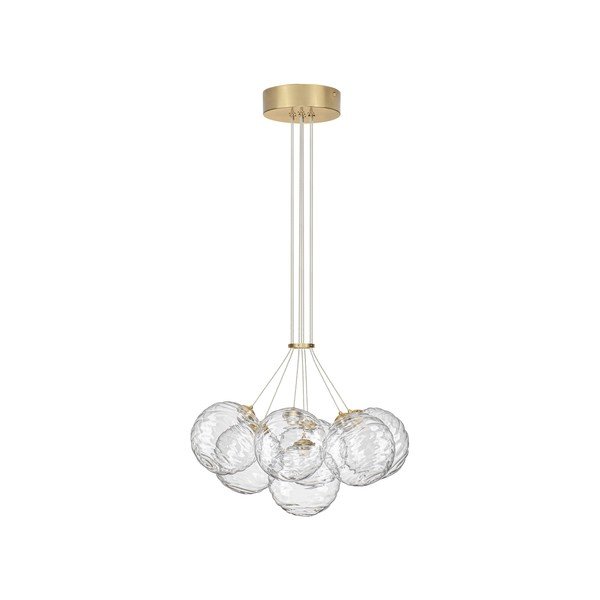 Lustră alămie LED cu intensitate reglabilă din sticlă ø 42 cm Blazik – Nova Luce