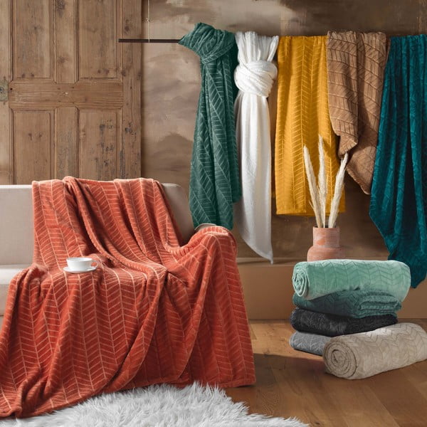 Cuvertură verde-deschis din microflanel 180x220 cm Arya – douceur d'intérieur-image-4