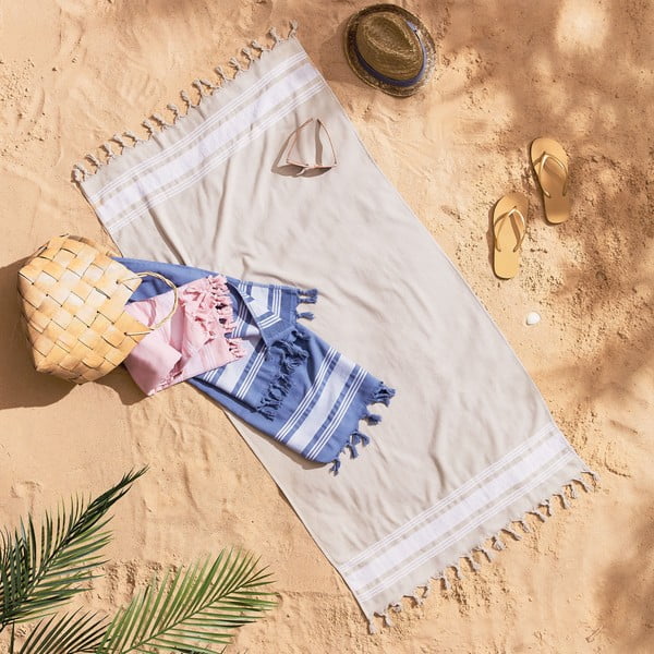 Prosop de plajă roz 150x75 cm Hammam – Catherine Lansfield-image-3