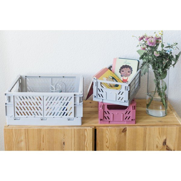 Cutii de depozitare din plastic gri roșu 3 buc - Kindsgut-image-3