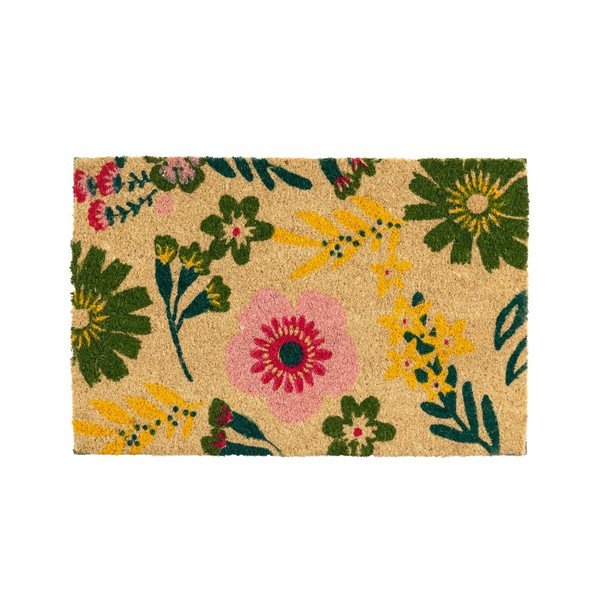Covoraș de intrare din fibre de nucă de cocos 40x60 cm Flora – Casa Selección