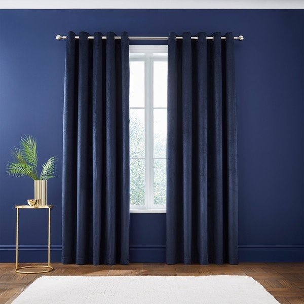 Draperii albastre dimout (semi-opace) 2 buc. 168x229 cm Kingsley – Catherine Lansfield-image-1