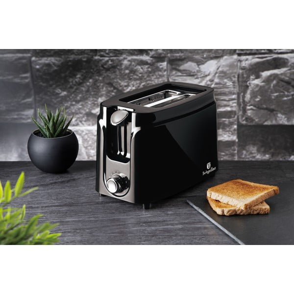 Prăjitor de pâine negru Black Silver Collection - BerlingerHaus-image-1