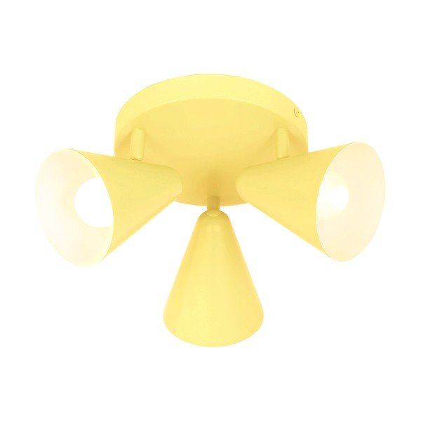 Plafonieră galbenă cu abajur din metal 34x34 cm Amor – Candellux Lighting-image-1