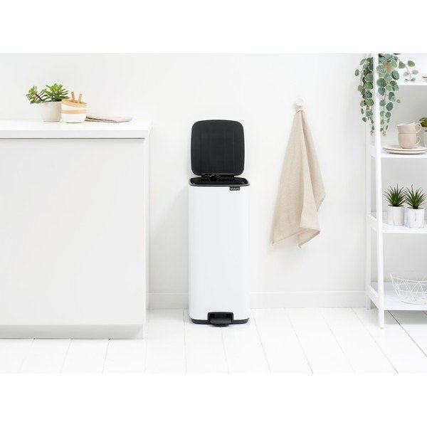 Coș de gunoi alb cu pedală din oțel 30 l Bo – Brabantia-image-2