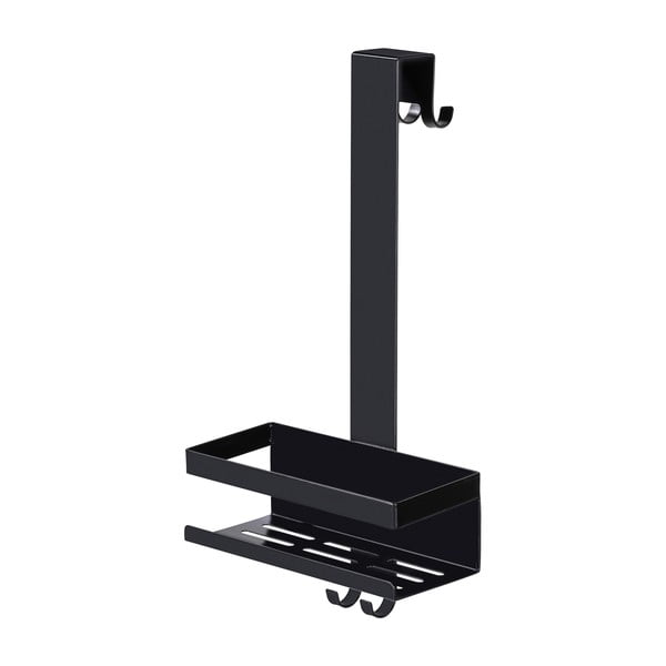 Raft pentru baie negru de agățat din oțel inoxidabil Bribano – Wenko