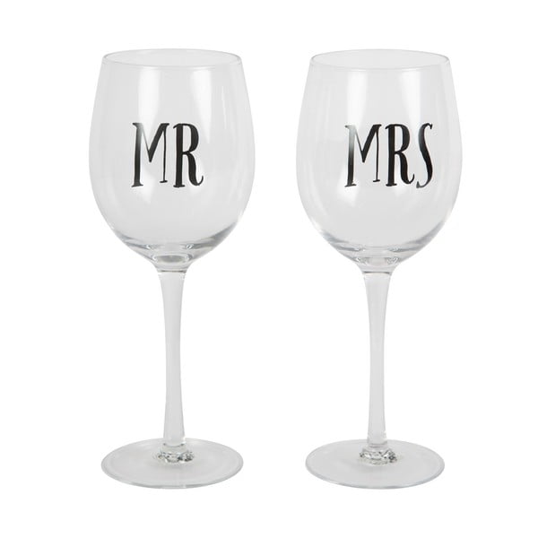Set 2 pahare pentru vin Sass & Belle Mr and Mrs