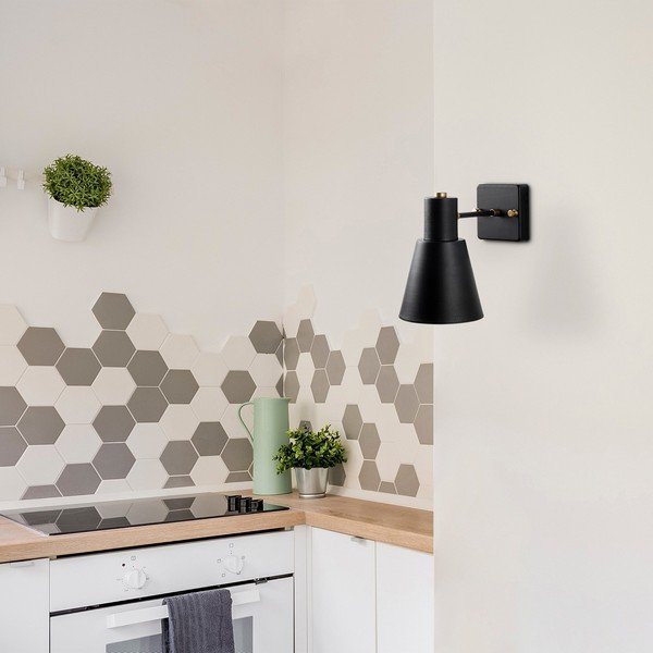 Aplică de perete neagră/aurie ø 14 cm Funnel – Opviq lights-image-2