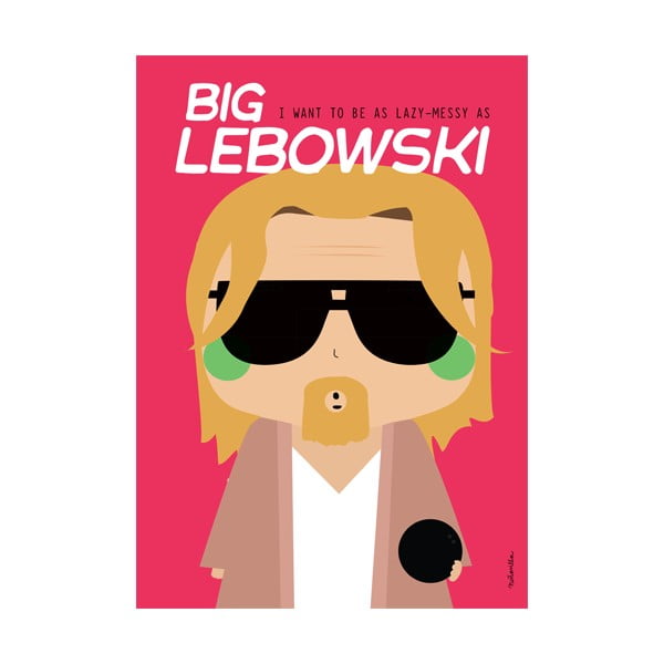 Poster NiñaSilla Big Lebowski, 21 x 42 cm