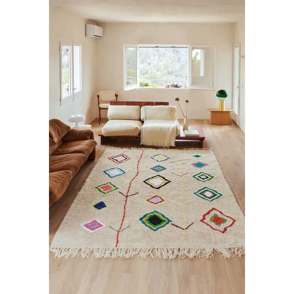 Covor crem lavabil/țesut manual din bumbac 170x240 cm Kaarol – Lorena Canals-image-1