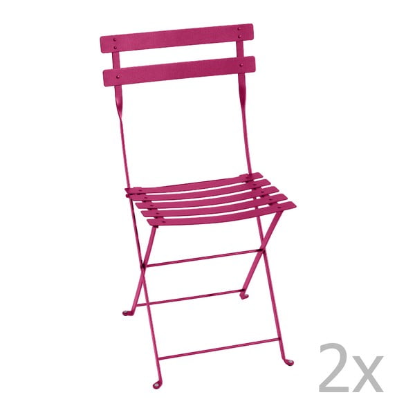 Set 2 scaune pliante Fermob Bistro, roz