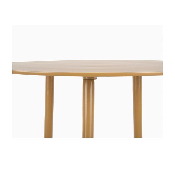 Măsuță auxiliară din metal Leitmotiv Supreme, ø 42,5 cm, galben muștar-image-2