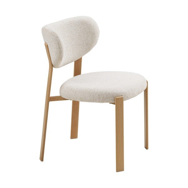 Scaun de dining alb tapițat Savina – House Nordic-image-2