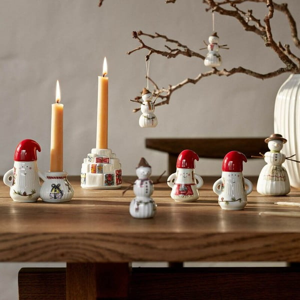 Sfeșnic din ceramică  cu model de Crăciun Hammershøi Christmas Father Elf – Kähler Design-image-4