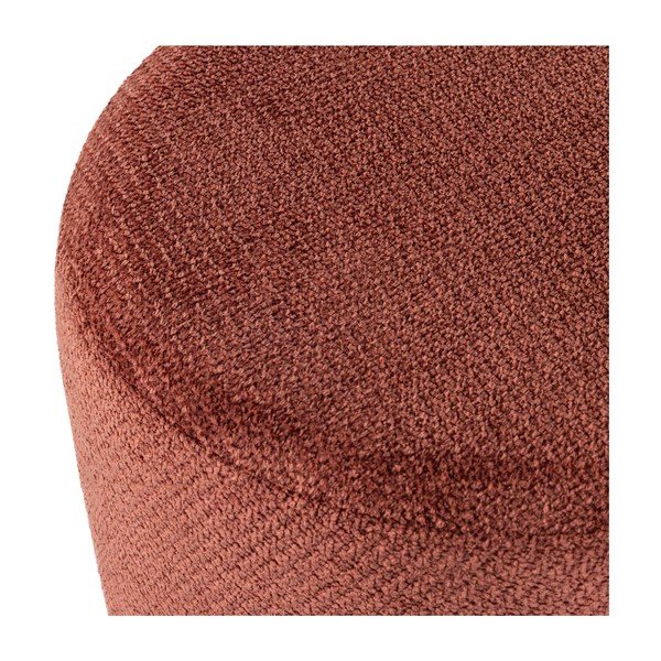 Puf roșu cu tapițerie din țesătură bouclé Islen – WOOOD-image-4