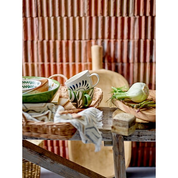 Cană albă-albastră din gresie 240 ml Heikki – Bloomingville-image-1