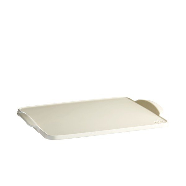 Tavă din ceramică pentru copt Emile Henry, 41,5 x 31,5 cm, ivoriu