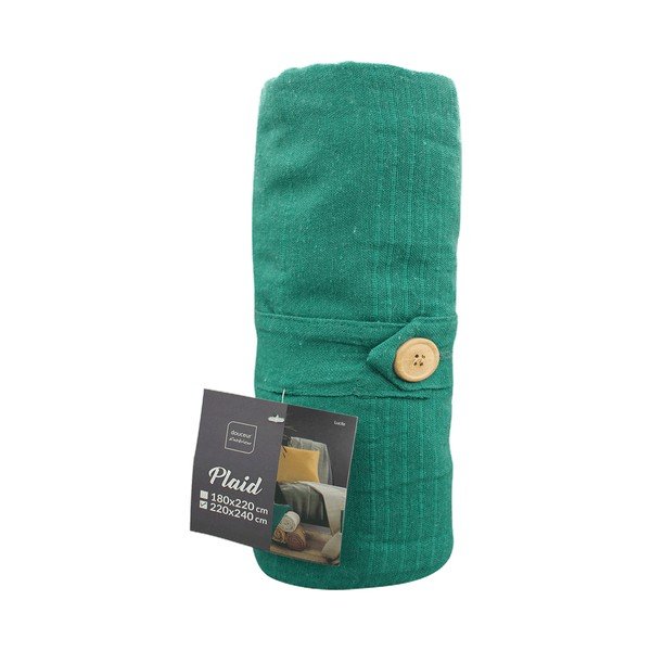 Cuvertură albastru-verde 220x240 cm Lucile – douceur d'intérieur-image-3