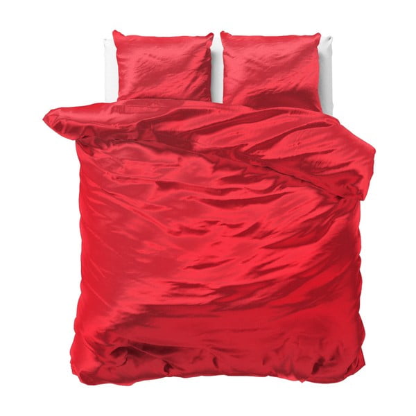 Lenjerie de pat din micropercal Sleeptime, 240 x 220 cm, roșu
