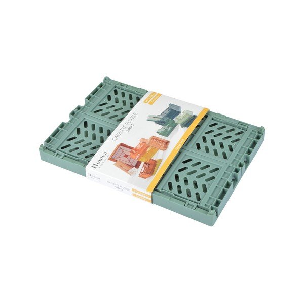 Cutie de depozitare verde-deschis din plastic 21x14.5x8 cm – Homéa-image-3