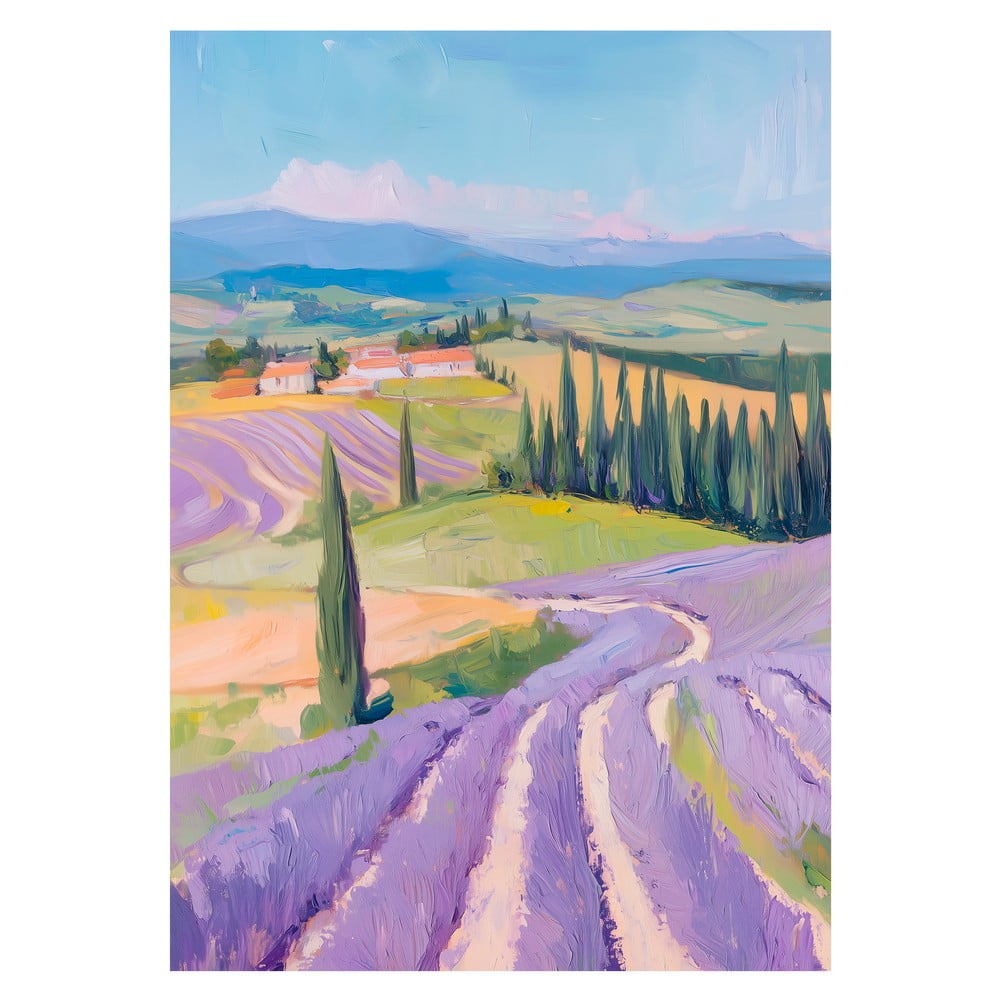 Tablou 70x100 cm Purple Fields – Styler