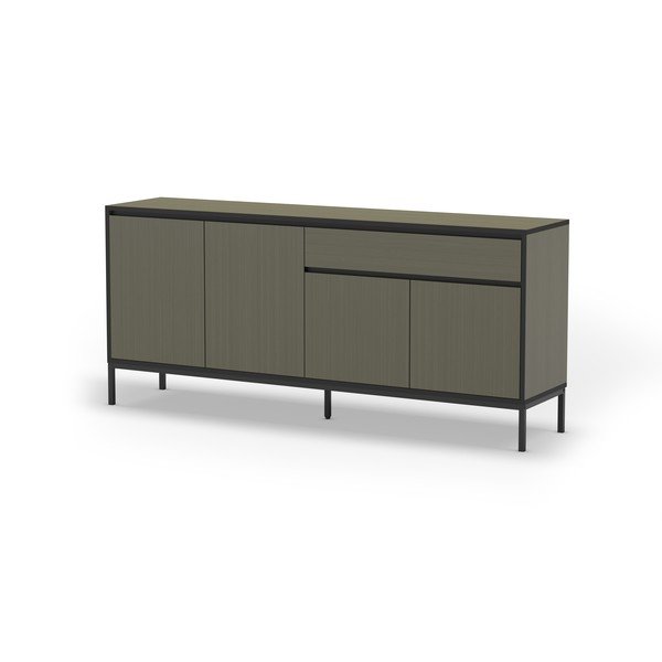 Comodă verde-închis joasă 180x80 cm Lorenza – Marckeric-image-2