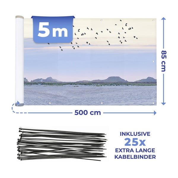 Paravan pentru balcon din plastic 500x85 cm North Sea Coast – Maximex-image-4