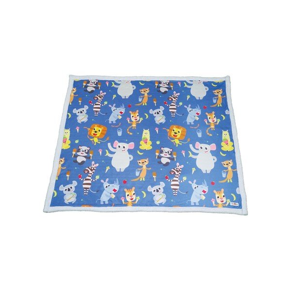 Pătură pentru copii albastră 80x100 cm – OYO kids-image-1