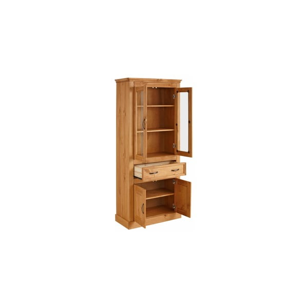 Vitrină cu 4 uși din lemn de pin Støraa Suzie, maro-image-1