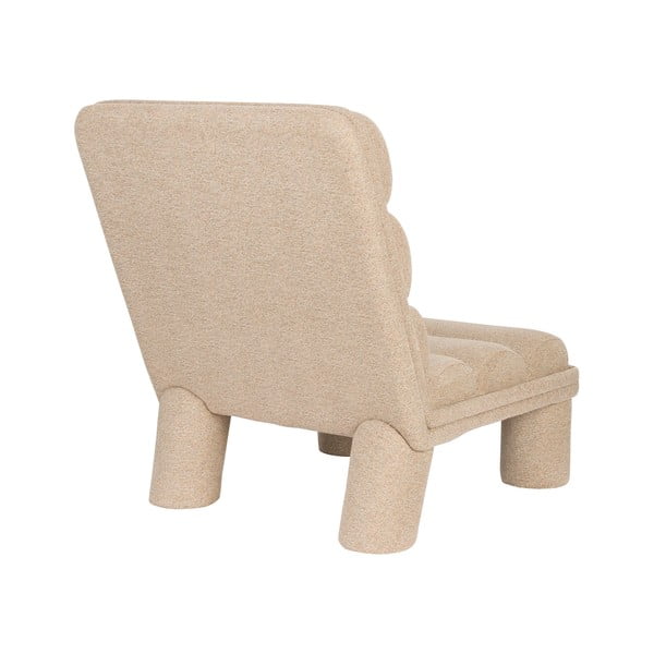 Fotoliu bej cu tapițerie din țesătură bouclé Fern – Dutchbone-image-4