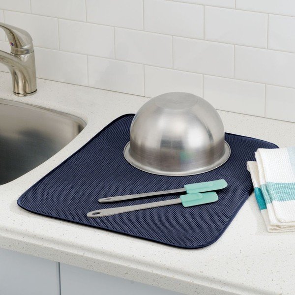 Suport pentru scurgere InterDesign iDry Kitchen Blue, 18x16 cm-image-1