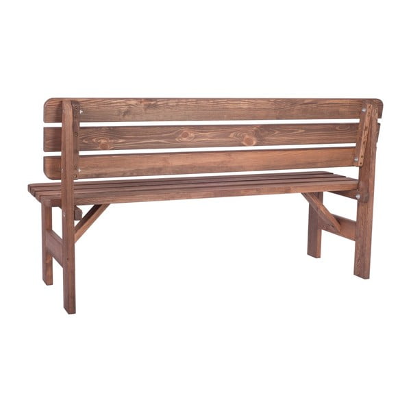 Bancă de grădină maro din lemn Miriam – Rojaplast-image-2