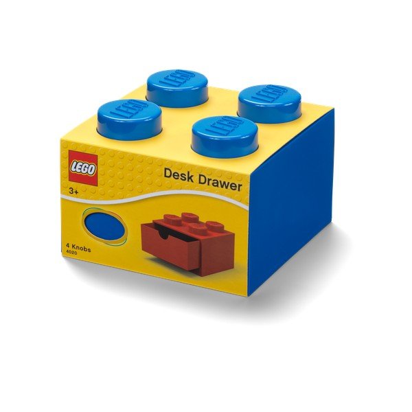 Cutie cu sertar pentru birou LEGO®, 15 x 16 cm, albastru-image-4