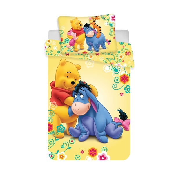 Lenjerie de pat pentru copii din bumbac pentru pătuț 100x135 cm Winnie-the-Pooh – Jerry Fabrics