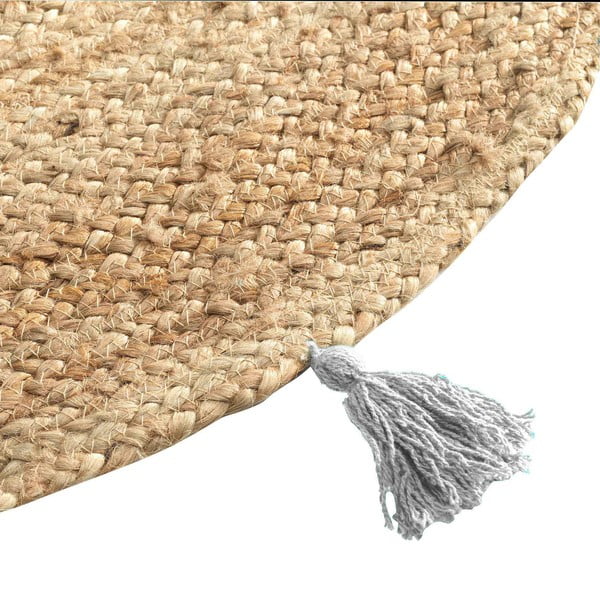 Covor alb-natural rotund ø 120 cm Shira – douceur d'intérieur-image-4