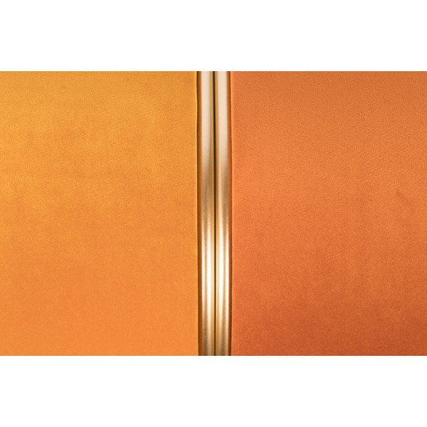 Taburet portocaliu cu tapițerie din catifea Bubbly – White Label-image-4